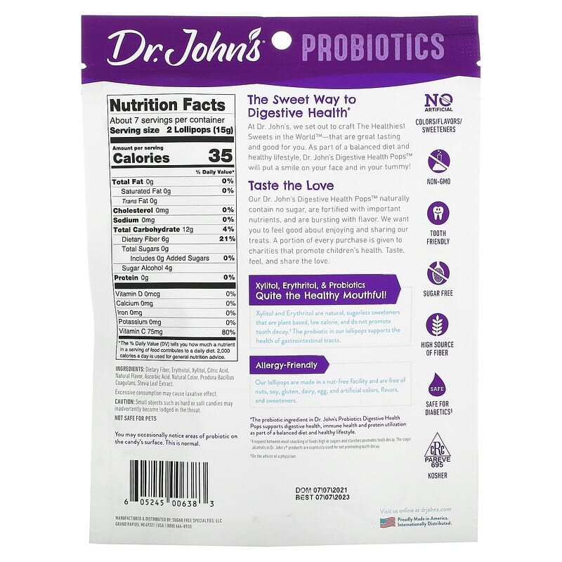 Thực phẩm bổ sung Dr. John's Healthy Sweets chính hãng