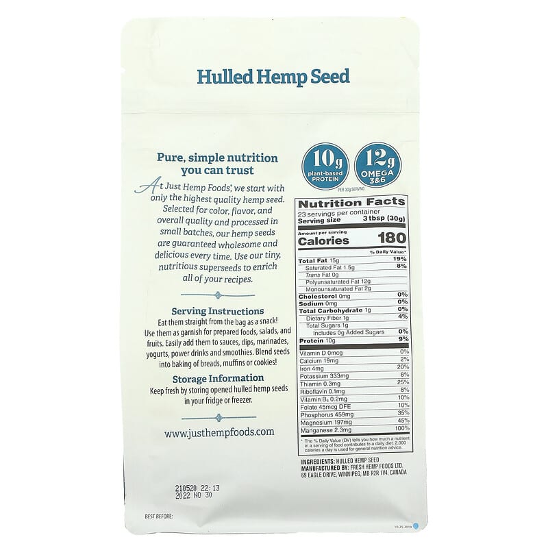 Thực phẩm bổ sung Just Hemp Foods chính hãng
