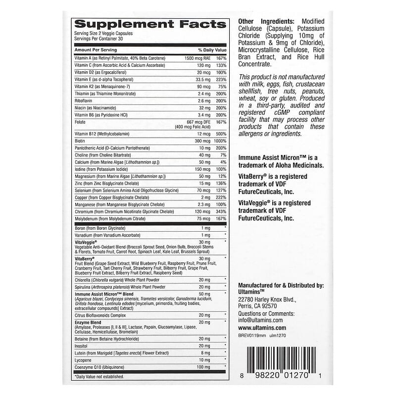 Thực phẩm bổ sung Ultamins chính hãng