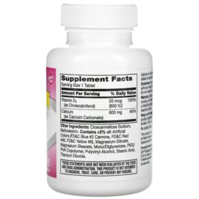 Thực phẩm bổ sung 21st Century 600+D3 Calcium & Vitamin D3 Supplement 75 Tablets 740985275290
