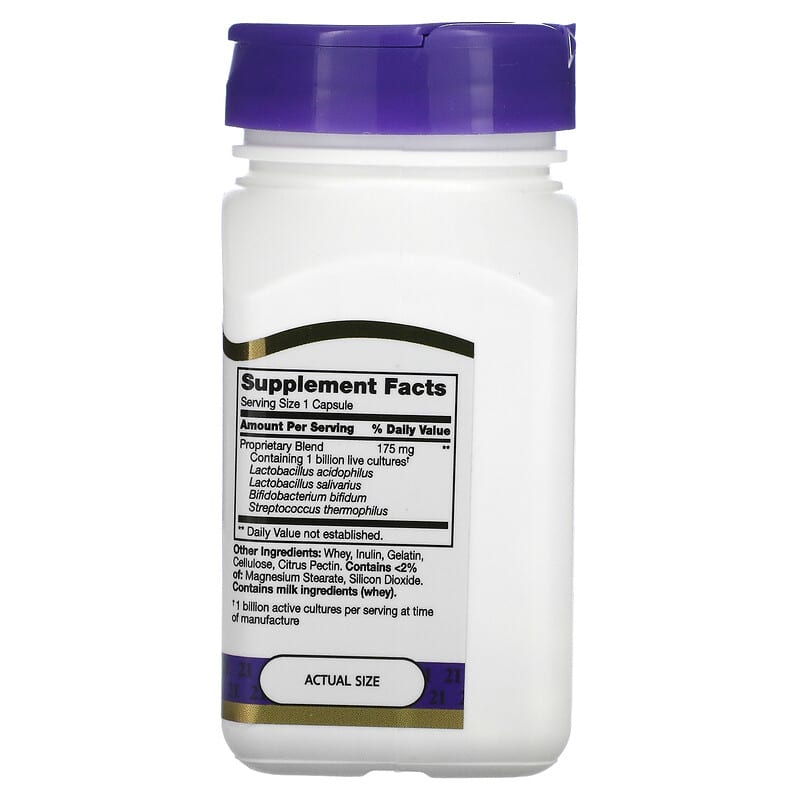 21st Century Acidophilus Probiotic Blend 100 Capsules 2 Thực phẩm bổ sung 21st Century Acidophilus Probiotic Blend 100 Capsules 740985213391