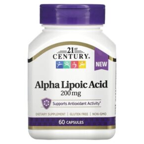 Thực phẩm chức năng 21st Century Alpha Lipoic Acid 200 mg 60 Capsules 740985280720