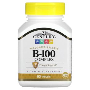 Thực phẩm chức năng 21st Century B-100 Complex Prolonged Release 60 Tablets 740985222829