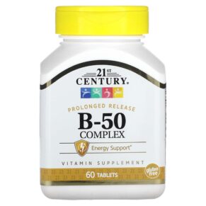 Thực phẩm chức năng 21st Century B-50 Complex Prolonged Release 60 Tablets 740985222515