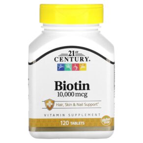 Thực phẩm chức năng 21st Century Biotin 10.000 mcg 120 Tablets 740985277577