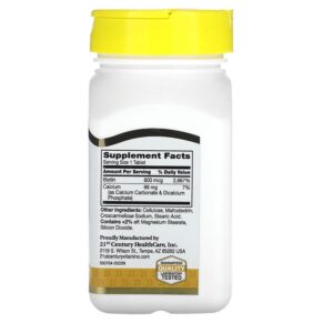 Thực phẩm bổ sung 21st Century Biotin 800 mcg 110 Easy Swallow Tablets 740985228814