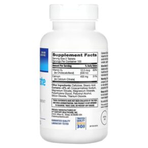 Thực phẩm bổ sung 21st Century Calcium Citrate Petites + D3 200 Coated Tablets 740985277096