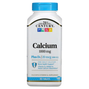 Thực phẩm chức năng 21st Century Calcium Plus D3 1.000 mg 90 Tablets 740985270707