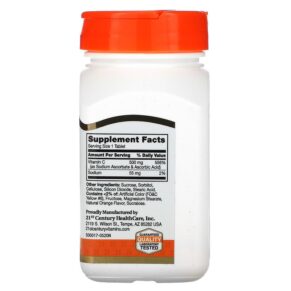 Thực phẩm bổ sung 21st Century Chewable C Orange Flavor 500 mg 110 Tablets 740985210246