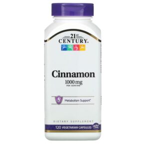 Thực phẩm chức năng 21st Century Cinnamon 500 mg 120 Vegetarian Capsules 740985270691