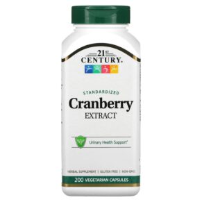 Thực phẩm chức năng 21st Century Cranberry Extract Standardized 200 Vegetarian Capsules 740985229064