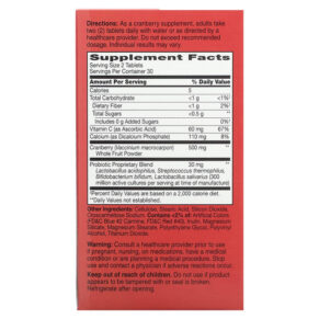 Thực phẩm bổ sung 21st Century Cranberry Plus Probiotic 60 Tablets 740985278482