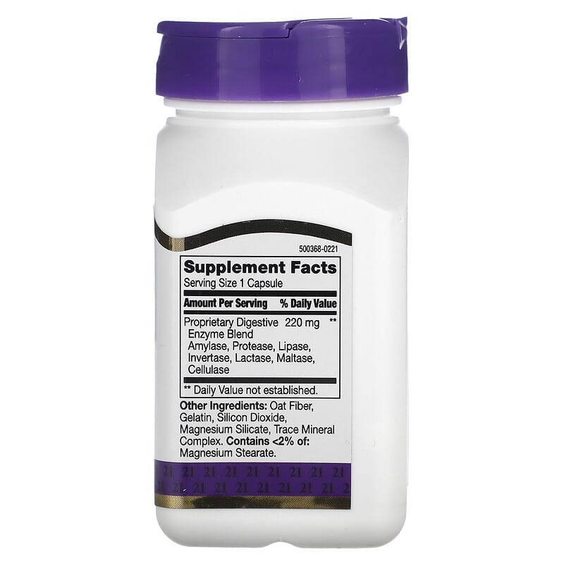 21st Century Digestive Enzymes 60 Capsules 2 Thực phẩm bổ sung 21st Century Digestive Enzymes 60 Capsules 740985225561