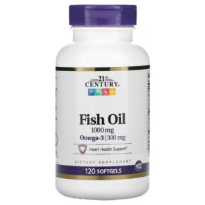 Thực phẩm chức năng 21st Century Fish Oil 1.000 mg 120 Softgels 740985228722