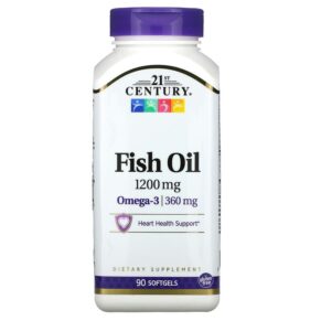 Thực phẩm chức năng 21st Century Fish Oil 1.200 mg 90 Softgels 740985270264