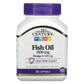 Thực phẩm chức năng 21st Century Fish Oil 1000 mg 60 Softgels 740985214954