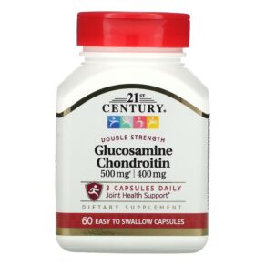 Thực phẩm chức năng 21st Century Glucosamine / Chondroitin Double Strength 500 mg / 400 mg 60 Easy to Swallow Capsules 740985223017