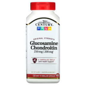 Thực phẩm chức năng 21st Century Glucosamine / Chondroitin Original Strength 250 mg / 200 mg 120 Easy to Swallow Capsules 740985230237