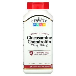 Thực phẩm chức năng 21st Century Glucosamine / Chondroitin Original Strength 250 mg / 200 mg 200 Easy to Swallow Capsules 740985216903
