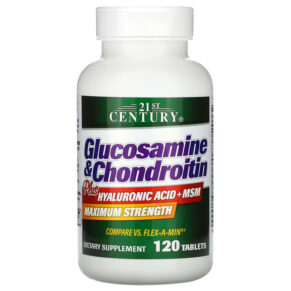 Thực phẩm chức năng 21st Century Glucosamine & Chondroitin Plus Hyaluronic Acid + MSM 120 Tablets 740985273876