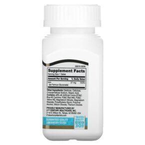 Thực phẩm bổ sung 21st Century High-Potency Iron 27 mg 110 Easy to Swallow Tablets 740985226902
