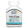 Thực phẩm chức năng 21st Century High-Potency Iron 27 mg 110 Easy to Swallow Tablets 740985226902