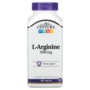 Thực phẩm chức năng 21st Century L-Arginine 1.000 mg 100 Tablets 740985270868