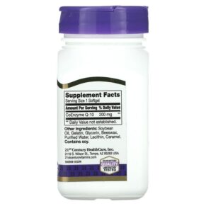 Thực phẩm bổ sung 21st Century Liquid Filled CoQ-10 200 mg 90 Rapid Release Softgels 740985274149