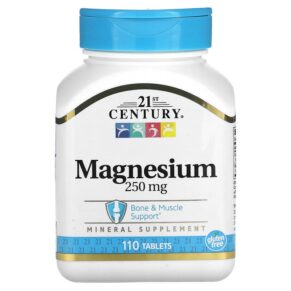 Thực phẩm chức năng 21st Century Magnesium 250 mg 110 Tablets 740985227138