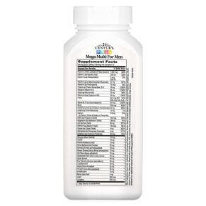 Thực phẩm bổ sung 21st Century Mega Multi for Men Multivitamin & Multimineral 90 Tablets 740985226582
