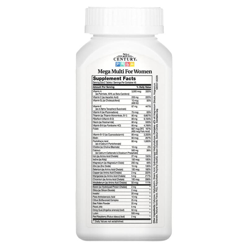 21st Century Mega Multi for Women 90 Tablets 2 Thực phẩm bổ sung 21st Century Mega Multi for Women 90 Tablets 740985226599
