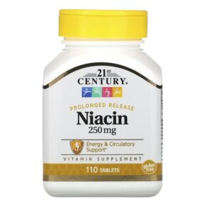 Thực phẩm chức năng 21st Century Niacin Prolonged Release 250 mg 110 Tablets 740985228494