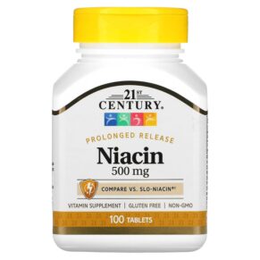 Thực phẩm chức năng 21st Century Niacin Prolonged Release 500 mg 100 Tablets 740985274743