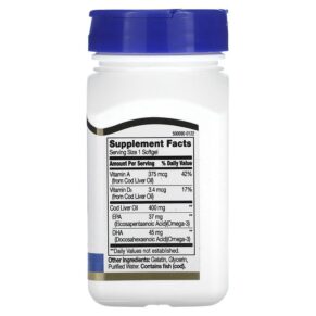 Thực phẩm bổ sung 21st Century Norwegian Cod Liver Oil 400 mg 110 Softgels 740985211687
