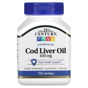 Thực phẩm chức năng 21st Century Norwegian Cod Liver Oil 400 mg 110 Softgels 740985211687