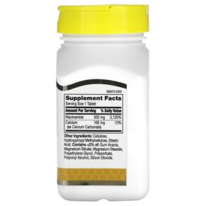 Thực phẩm bổ sung 21st Century Prolonged Release Niacinamide 500 mg 110 Tablets 740985225509