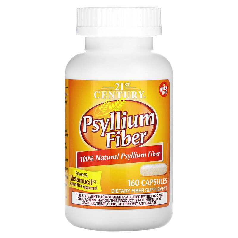 21st Century Psyllium Fiber 160 Capsules 8 Thực phẩm chức năng 21st Century Psyllium Fiber 160 Capsules 740985270240