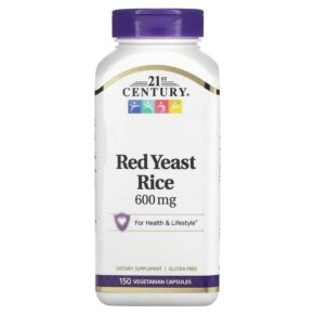 Thực phẩm chức năng 21st Century Red Yeast Rice 300 mg 150 Vegetarian Capsules 740985229088