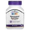 Thực phẩm chức năng 21st Century Resveratrol Red Wine Extract 90 Capsules 740985272855