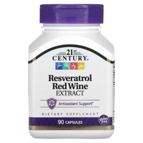 Thực phẩm chức năng 21st Century Resveratrol Red Wine Extract 90 Capsules 740985272855