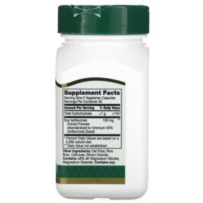 Thực phẩm bổ sung 21st Century Standardized Soy Isoflavones Extract 60 Vegetarian Capsules 740985223062