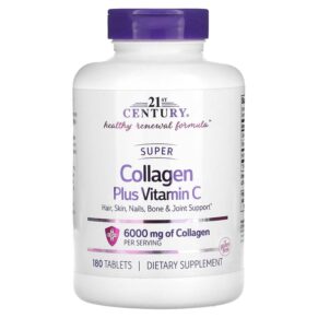 Thực phẩm chức năng 21st Century Super Collagen Plus Vitamin C 1.000 mg 180 Tablets 740985224243