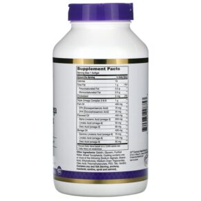 Thực phẩm bổ sung 21st Century Triple Omega Complex 3-6-9 180 Enteric Coated Softgels 740985228753