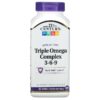 Thực phẩm chức năng 21st Century Triple Omega Complex 3-6-9 90 Enteric Coated Softgels 740985228746