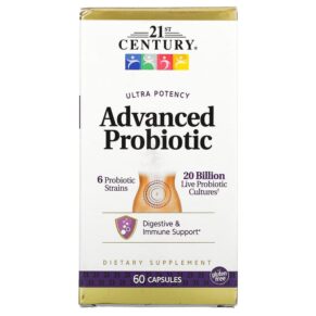 Thực phẩm chức năng 21st Century Ultra Potency Advanced Probiotic 60 Capsules 740985275054