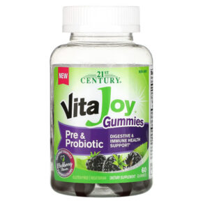 Thực phẩm chức năng 21st Century Vita Joy Gummies Pre & Probiotic Blackberry 60 Gummies 740985280355
