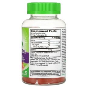 Thực phẩm bổ sung 21st Century Vita Joy Melatonin Gummies Extra Strength Strawberry 5 mg 60 Gummies 740985280379