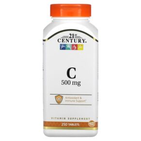 Thực phẩm chức năng 21st Century Vitamin C 500 mg 250 Tablets 740985223383