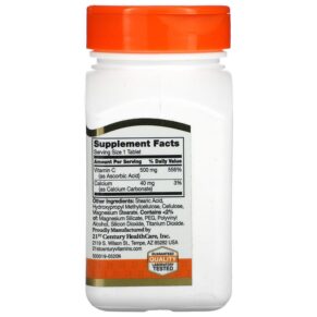 Thực phẩm bổ sung 21st Century Vitamin C Prolonged Release 500 mg 110 Tablets 740985211908