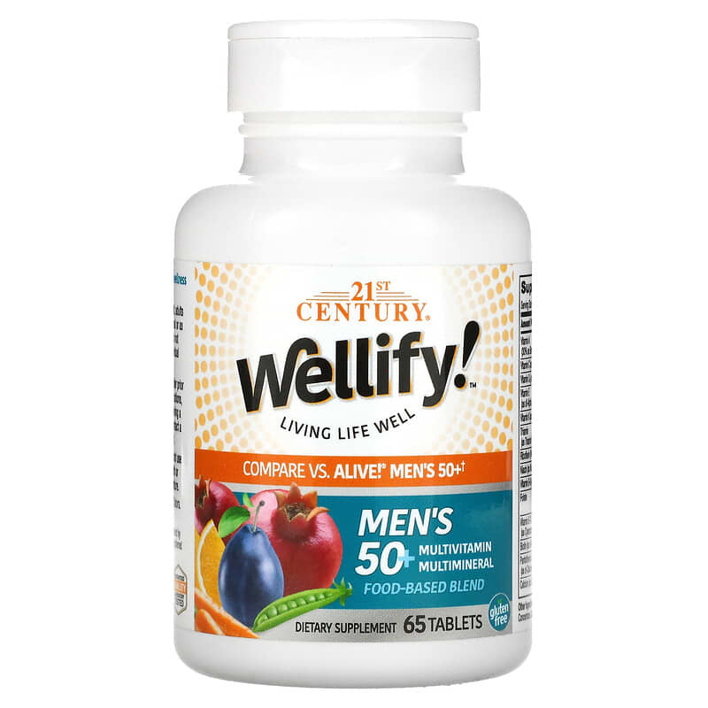 21st Century Wellify Men's 50+ Multivitamin Multimineral 65 Tablets 8 Thực phẩm chức năng 21st Century Wellify Men's 50+ Multivitamin Multimineral 65 Tablets 740985224526